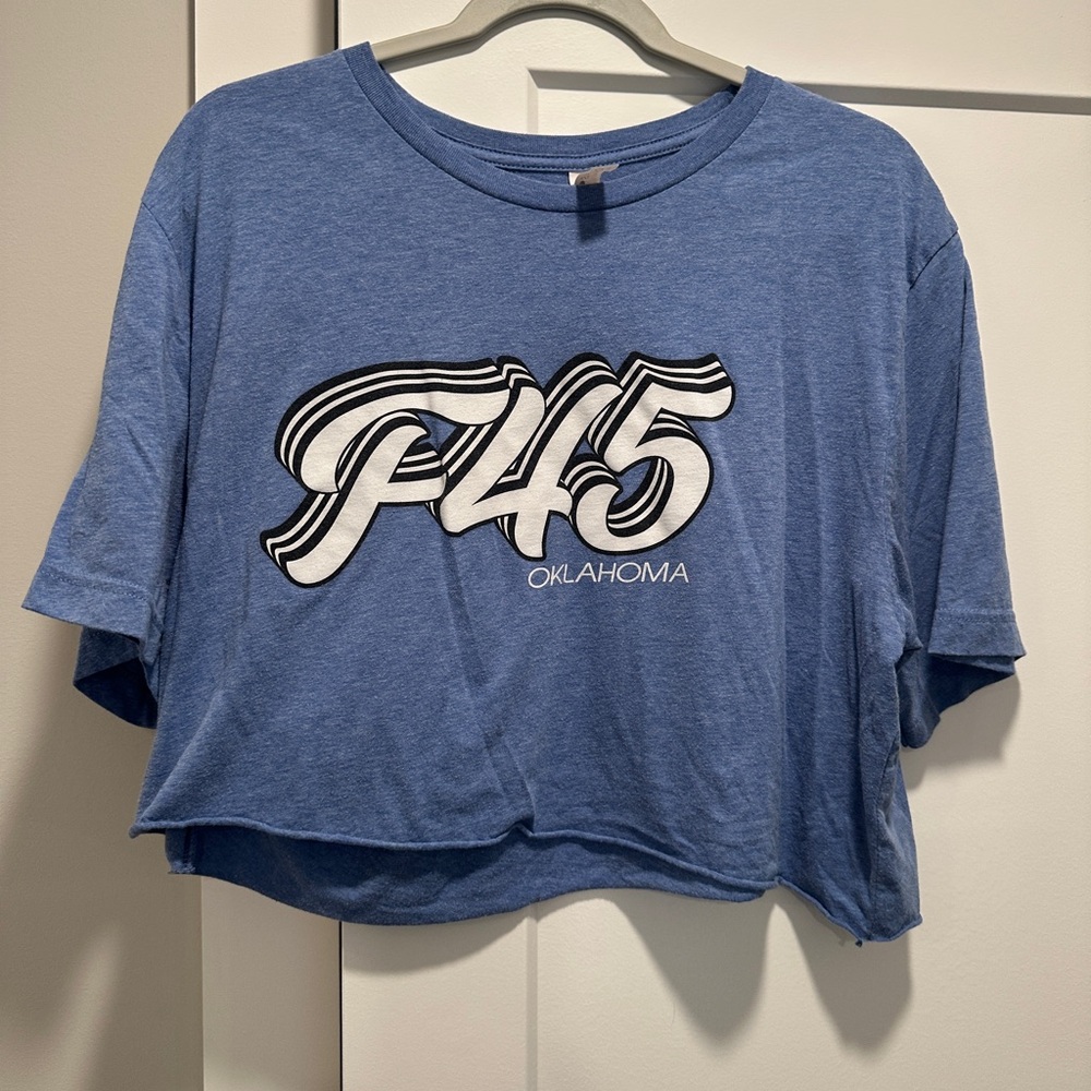 F45 Oklahoma cropped tee